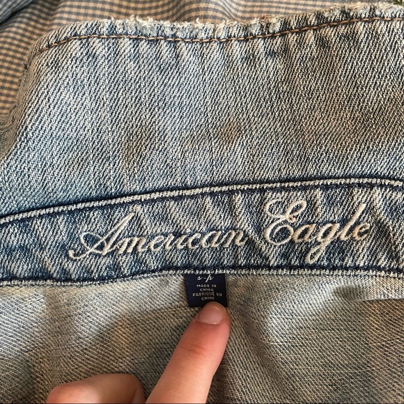 Cropped American Eagle Denim Vest - Picture 3 of 3